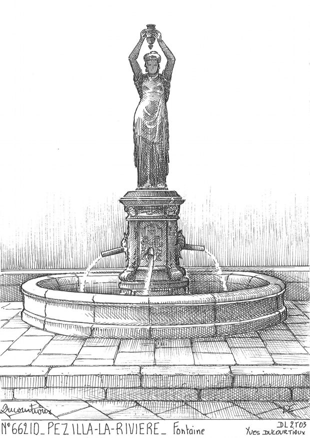 N 66210 - PEZILLA LA RIVIERE - fontaine
